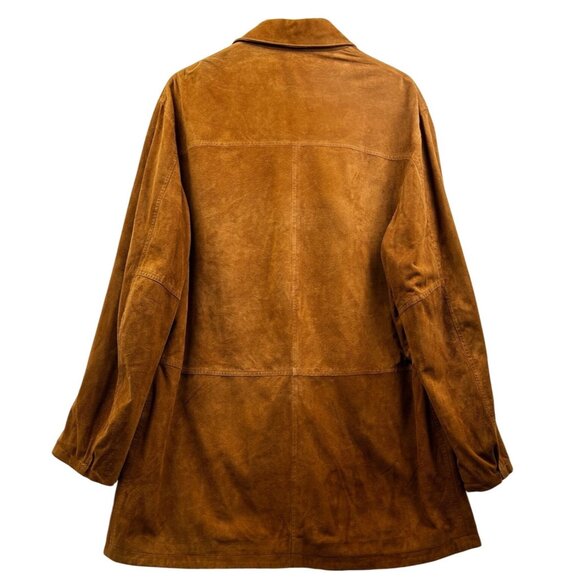 Vtg Vinci Vera Pelle Suede Italian Jacket XL 46-48 Genuine Leather Buttery Soft - Picture 4 of 16